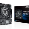 نمای کلی از اسلات‌های رم و M.2 روی مادربرد ایسوس PRIME H510M-K R.2