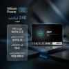 نمای نزدیک از رابط SATA III اس‌اس‌دی سیلیکون پاور Slim S55