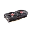 نمای نزدیک تراشه AMD Radeon RX 580 روی برد کارت گرافیک